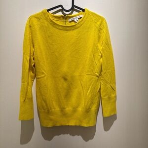 Diane Von Furstenberg Yellow Knit Top